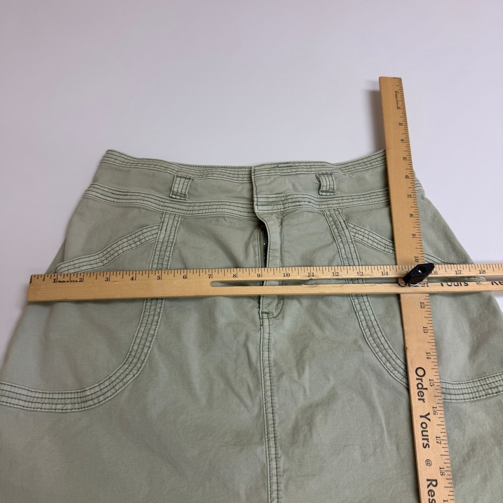 Pilcro and the Letterpress Skirt Womens Size 4 Green Khaki Utility Pocket Mini - Picture 12 of 14